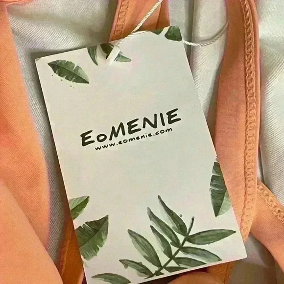 NWT Eomenie One Piece Swimsuit Tummy Control Cutout High Waisted Tie Back - Picture 7 of 8